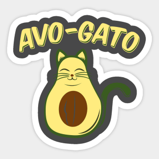 Avo-Gato Avocado Kitty Cat Cinco De Mayo Sticker